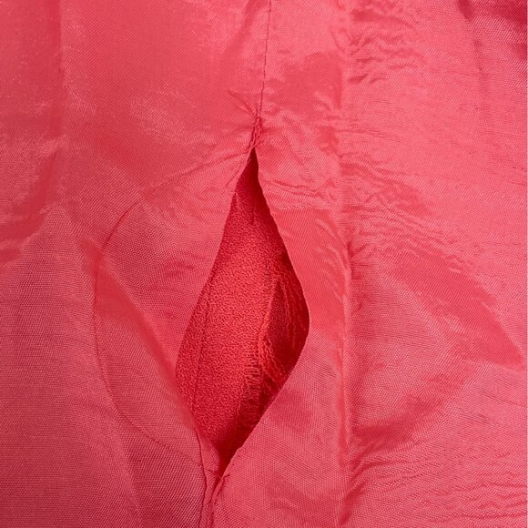 Kenar Women's Orange Sleeveless Wrap Midi Dress With Pearl Button Sz 6 - Picture 6 of 8